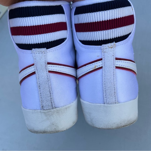 Nike Blazers Satin Jacket White Mid Lace Up Sneakers - Picture 8 of 9